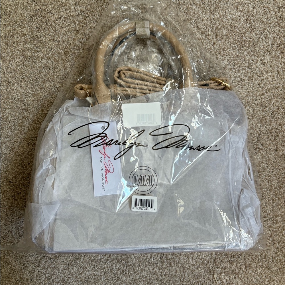 Marilyn Monroe Beige Satchel Bag